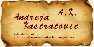 Andreja Kastratović vizit kartica